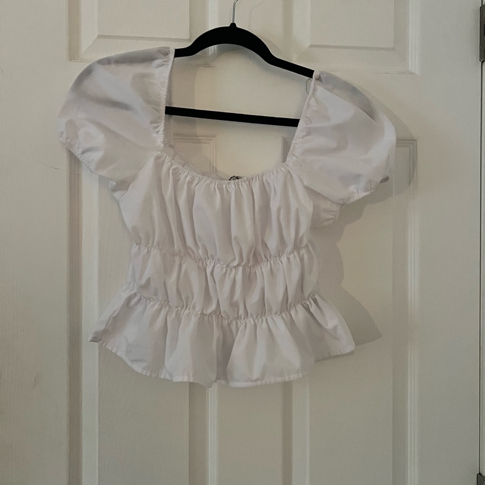 Miss Selfie White Crop Top